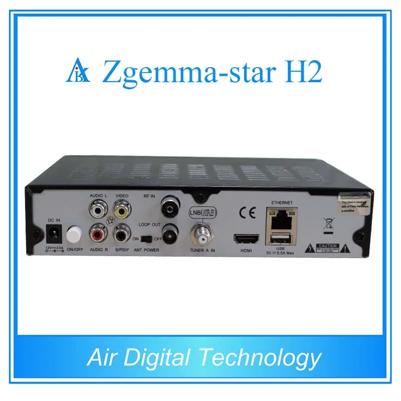 20 шт./лот Zgemma star H2 Linux Enimga2 Декодер каналов кабельного телевидения комбо тюнер с
