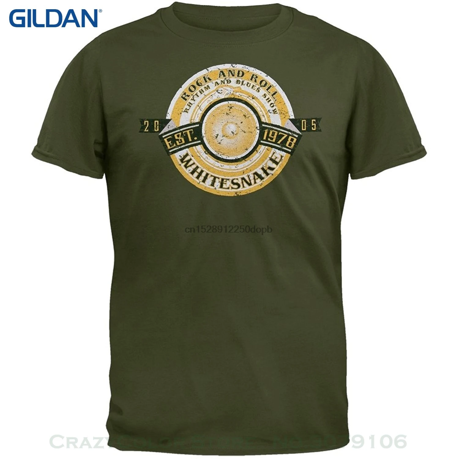 Mans Unique Cotton Short Sleeves O-neck T Shirt Whitesnake - Label 05 Tour T-shirt | Мужская одежда