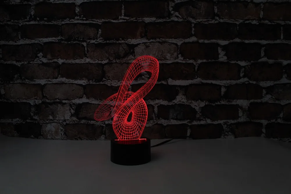 Бесплатная доставка искусственная кожа 3D абстракция 2 Светодиодная декорация