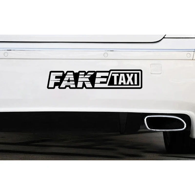 

YJZT 20*4.1CM FAKE TAXI Funny Vinyl Decals Car Window Sticker Black/Silver S8-1662