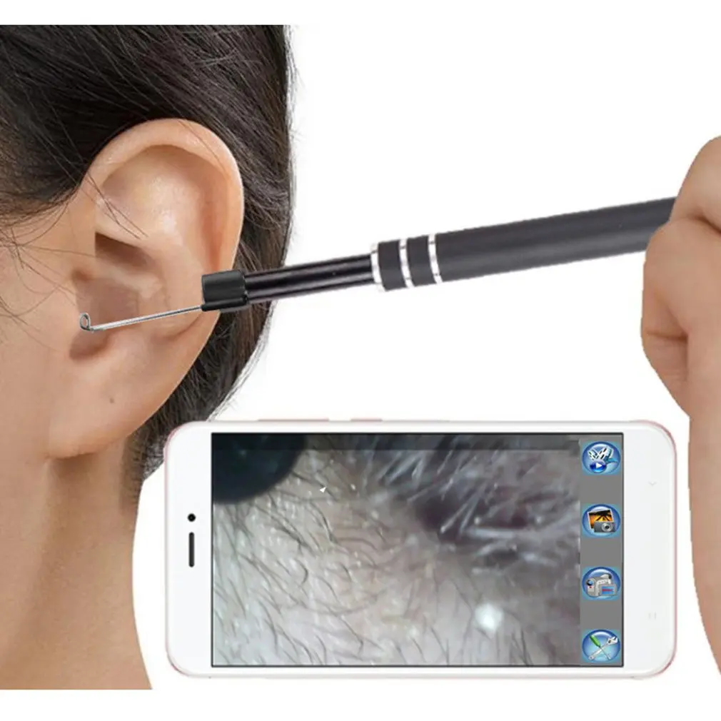 USB порт ушной и носовой эндоскоп визуальная линза мини камера Earpick Otoscope