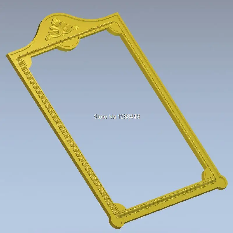Рам_47 3d модель дизайн эксклюзивная простая рельефная рамка с цветочным рисунком
