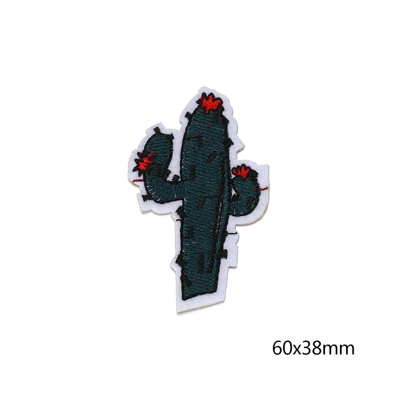 4 дизайн Кактус железа патчи для одежды аппликации вышивки наклейки декоративные