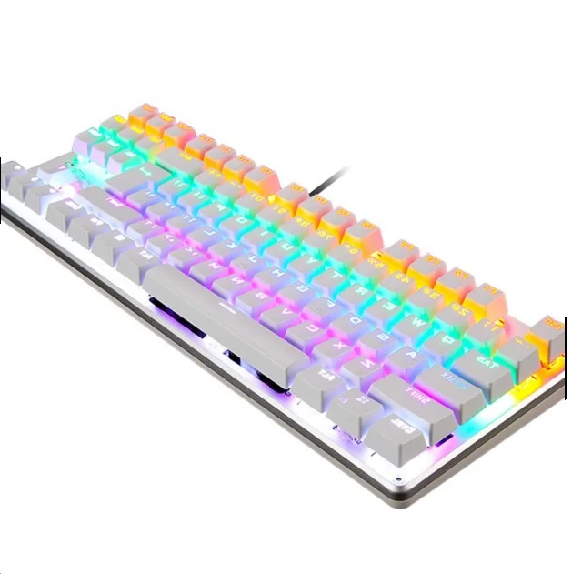 Игровая клавиатура LINGBAO JIGUANSHI механическая с подсветкой 87/104 клавиши черный/синий