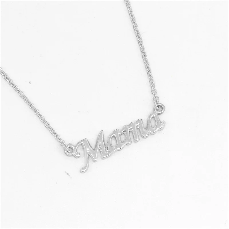 Небольшой I Love Mama Мама Ожерелье с буквами печатью слово первоначального любовь