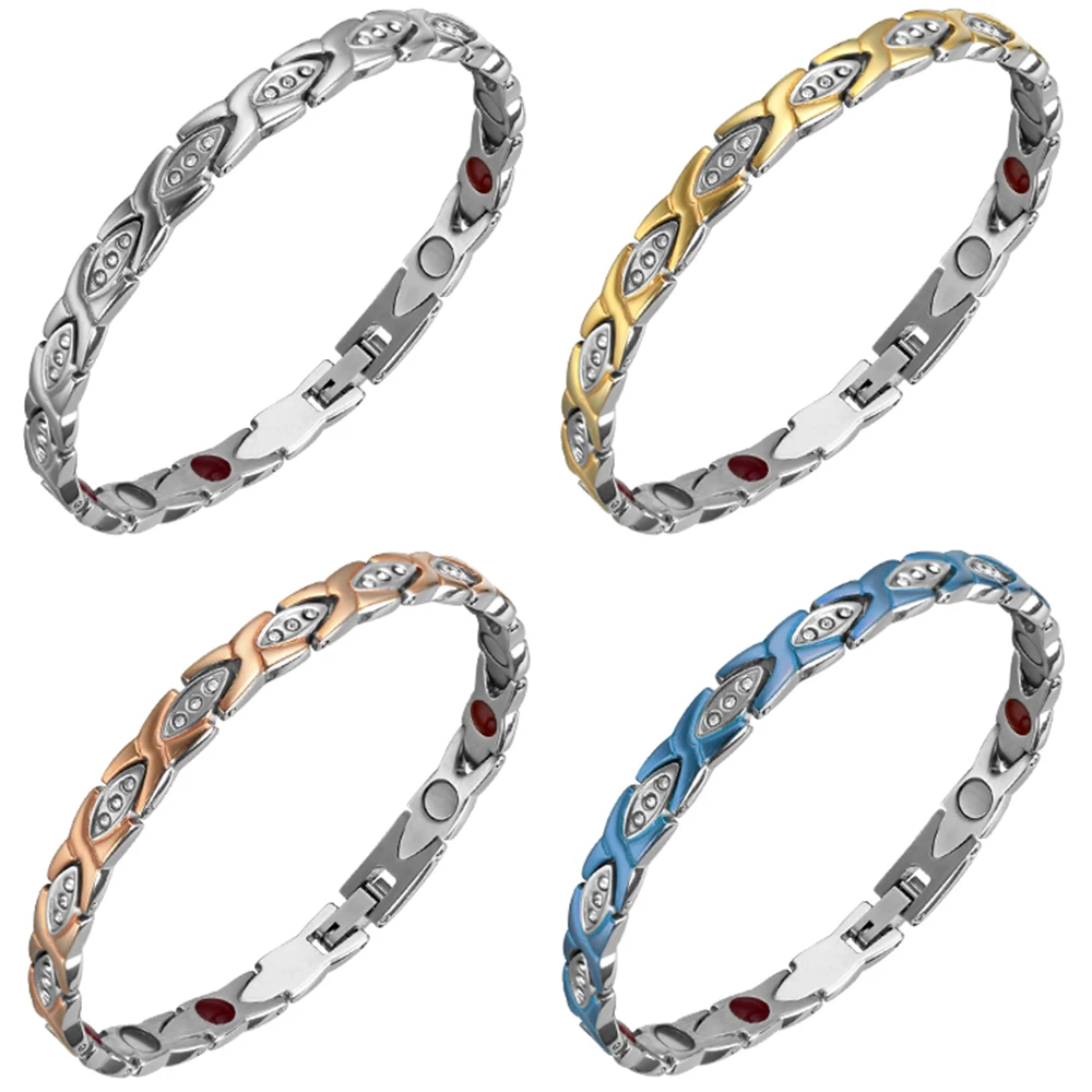 Moocare женский магнитный браслет против усталости для похудения с кристаллами и