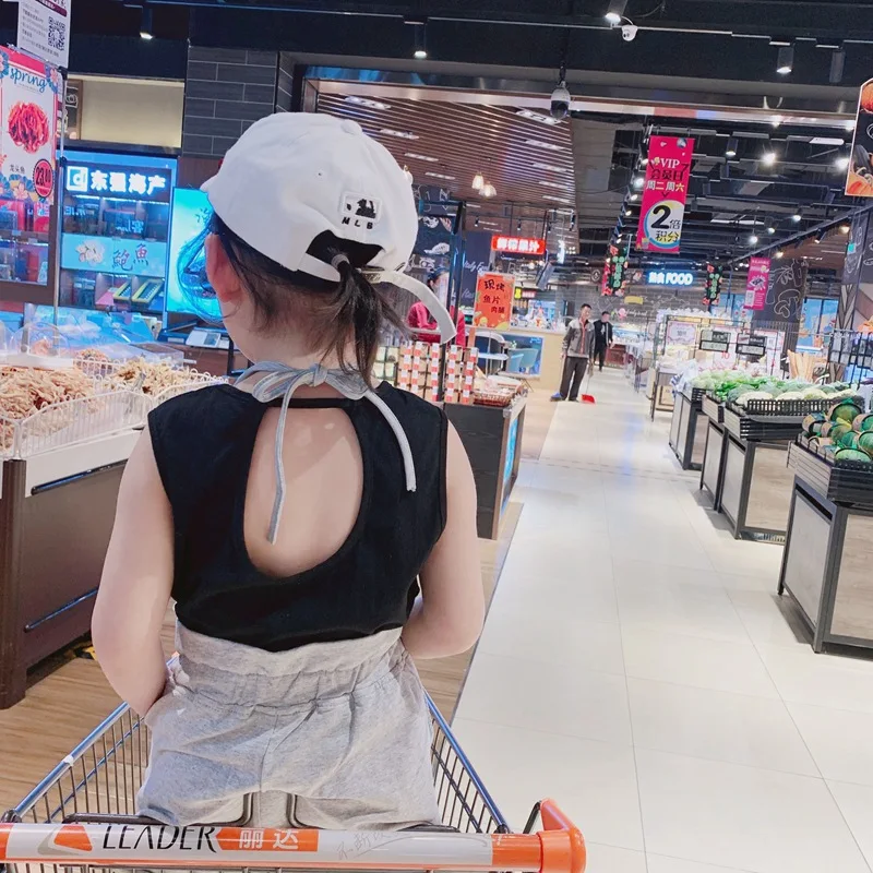 Новинка лета 2019 Детский комплект с жилетом и шортами из двух предметов в