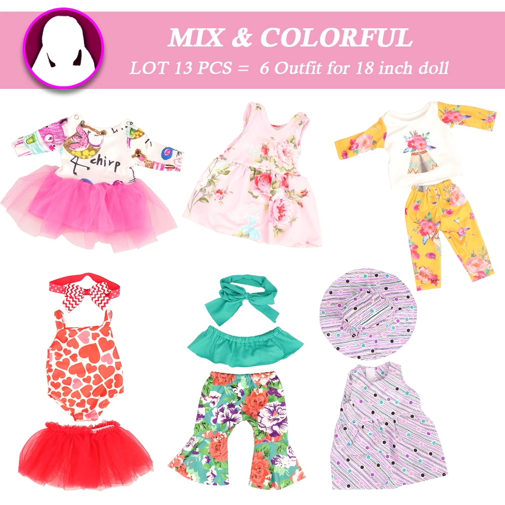 Лидер продаж недорогая одежда ручной работы 6 предметов/комплект аксессуары 32 см