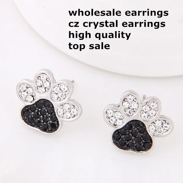 Женские серьги гвоздики в виде собачьей лапы|animal earrings for women|animal earringsstud |