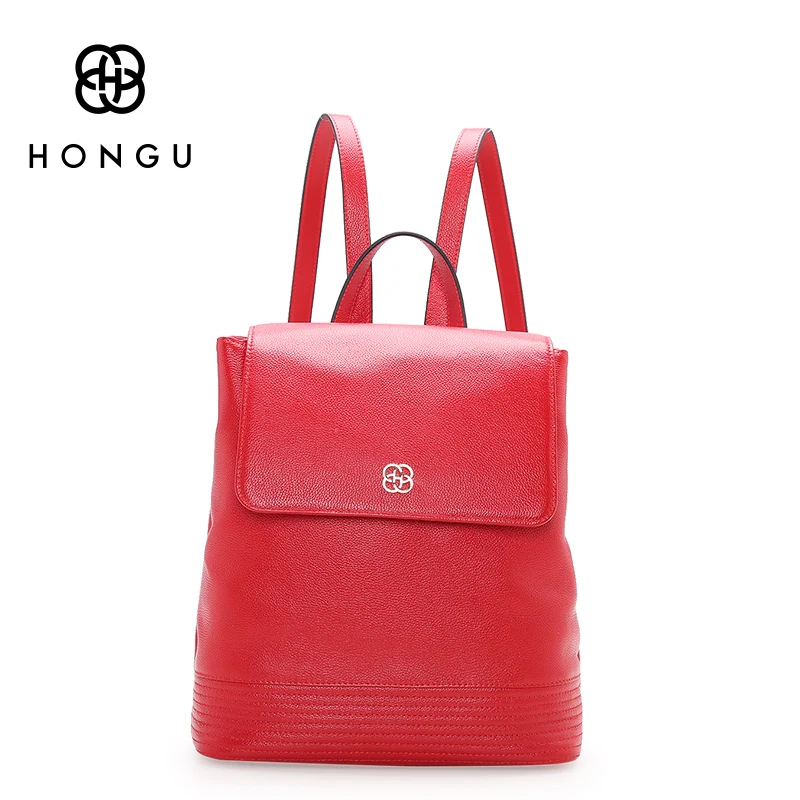 HONGU/модные женские рюкзаки 100% натуральная коровья кожа женская сумка тоут