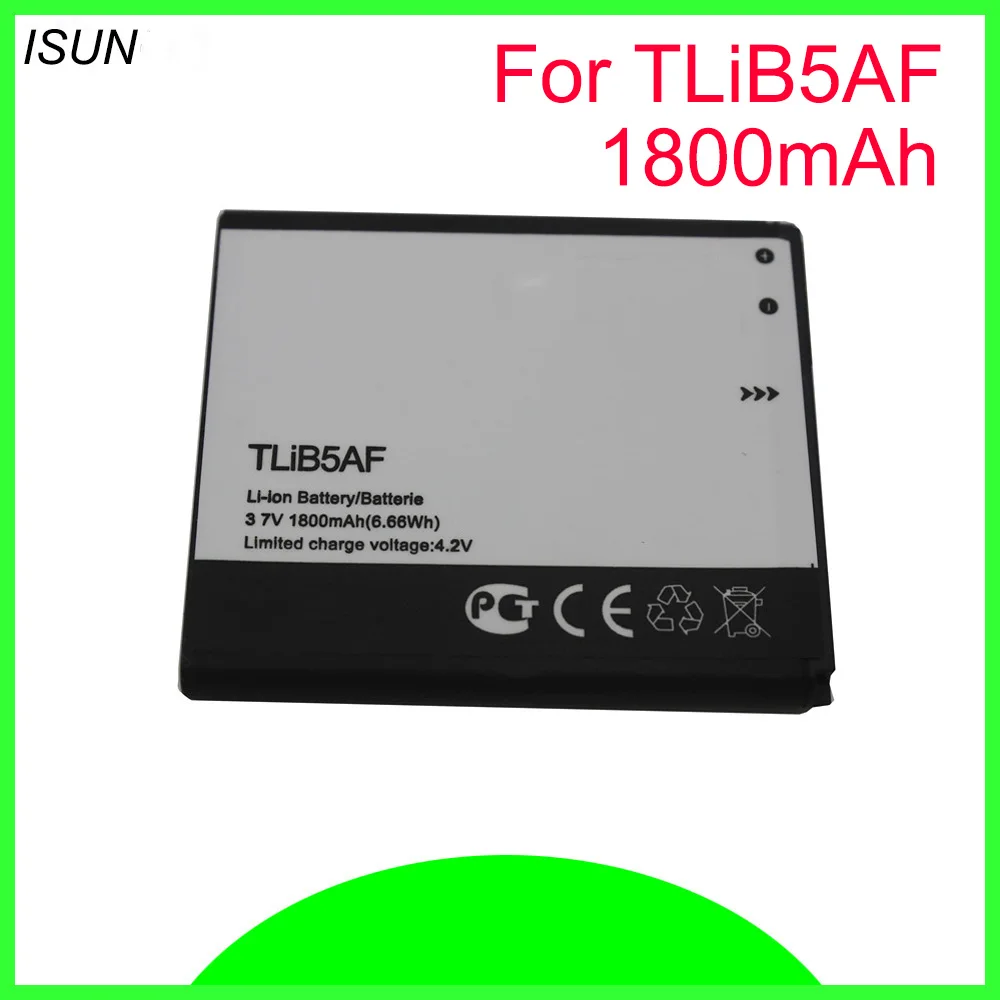 ISUNOO 10 шт./лот аккумулятор TLiB5AF 1800 мАч для Alcatel One Touch Pop C5 OT 5036 5036D 5037 5037D 5037A