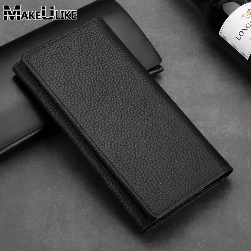 

MAKEULIKE For Samsung Galaxy S9 Wallet Case Genuine Leather Universal Pouch For Samsung S7 S8 Plus Note 8 Case Bags