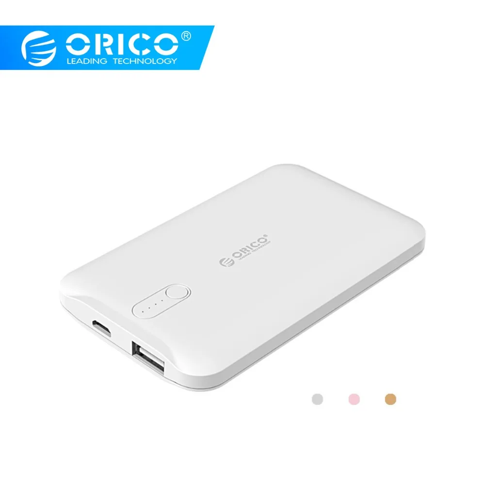 ORICO 2500 мАч Внешний аккумулятор зарядное устройство умная идентификация а