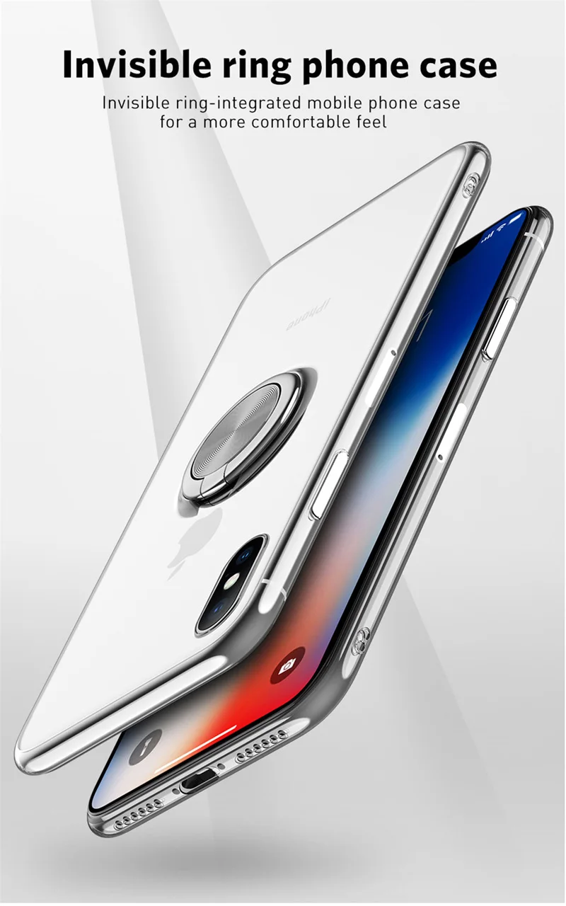 Чехол для iPhone Xs Max, чехол для iPhone Xr, для iPhone 8 Plus, роскошное прозрачное защитное кольцо, оболочка для iPhone X 6 6s 7, чехол