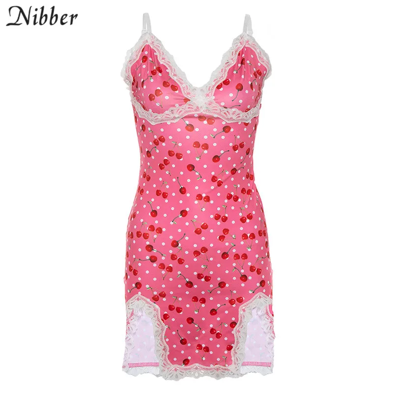 Женское Короткое платье Nibber2019summer розовое облегающее платье-мини со шнуровкой