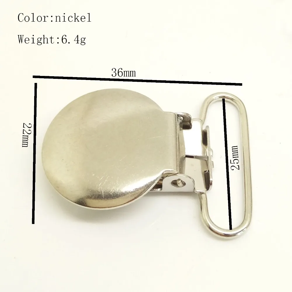 

1500pcs/lot custom round suspender clip metal pacifier clips wholesale