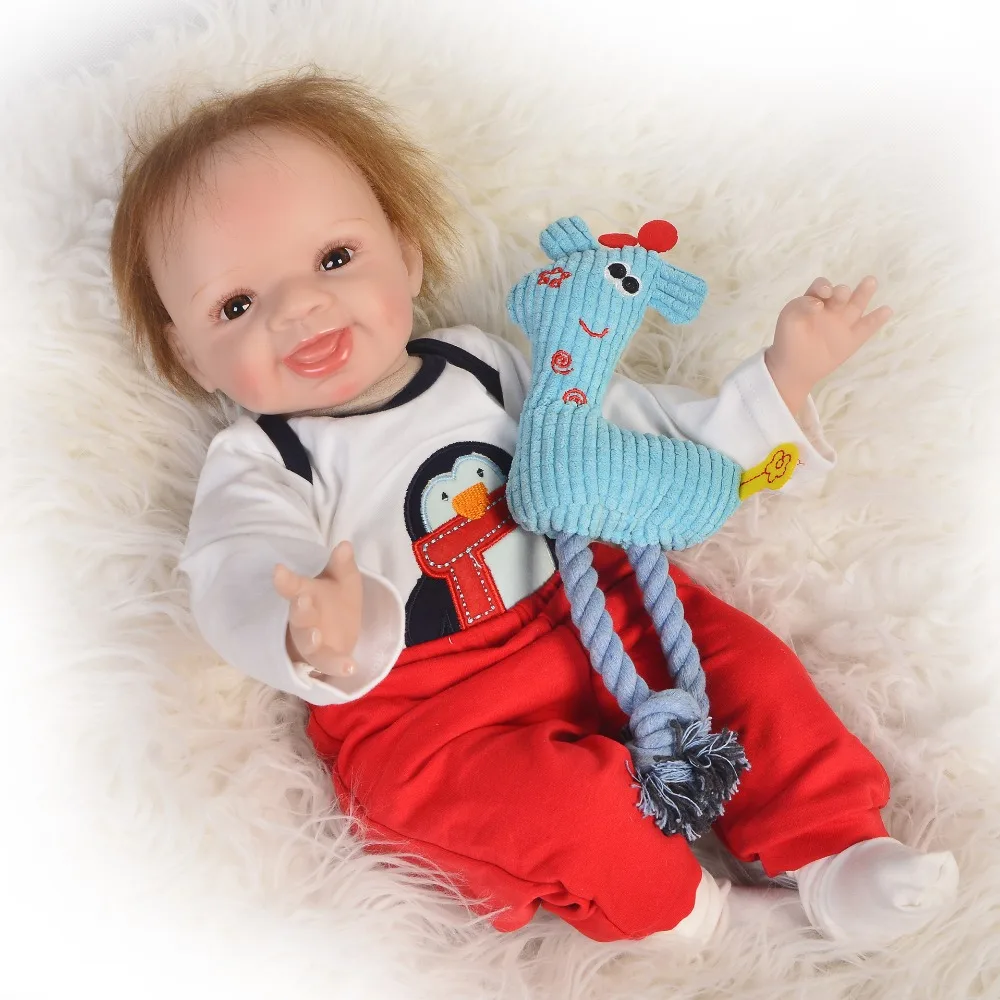 Лидер продаж 55 см куклы Возрожденные детские игрушки милые bebe DIY 22 дюйма с