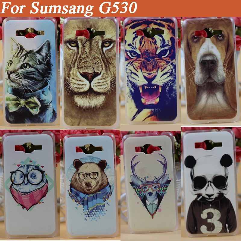Чехол-накладка для Samsung Galaxy Grand prime G530 g530h g5308w с изображением Льва собаки кота