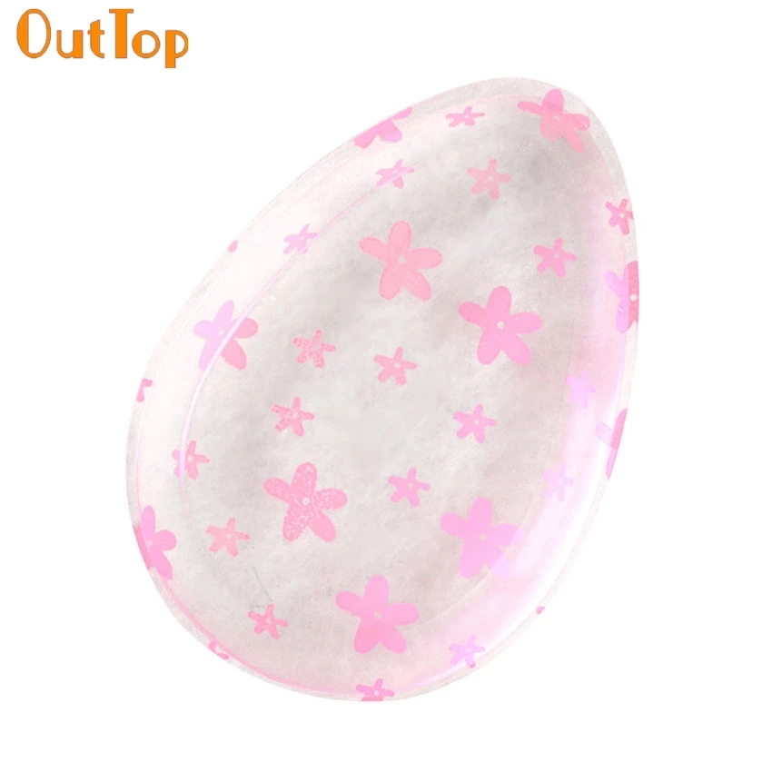 OutTop любовь 1 шт. с цветочным принтом прозрачный силиконовый Макияж Puff тональный