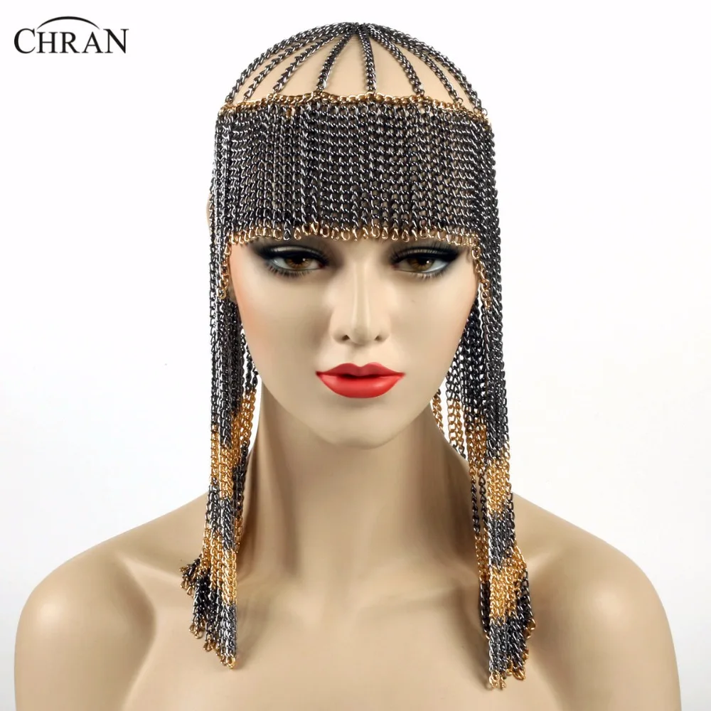Женский обруч на голову Chran многослойная металлическая цепочка Ювелирное