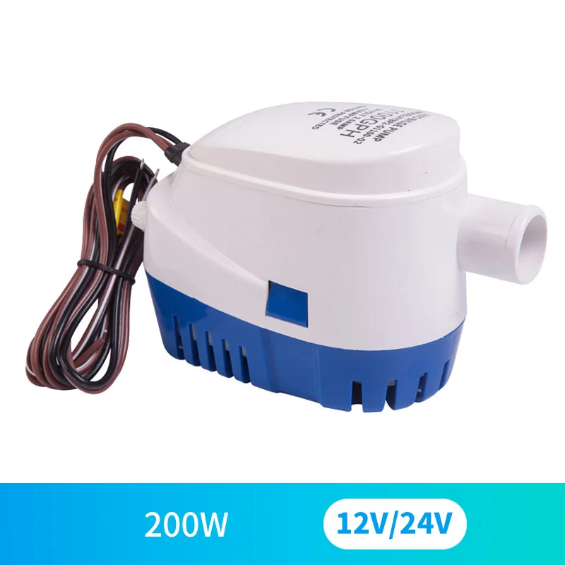 12V24V яхта микро-разряда сточных вод автоматический насос Трюмный дренаж небольшой пластиковый самовсасывающий большой погружной насос с постоянным расходом