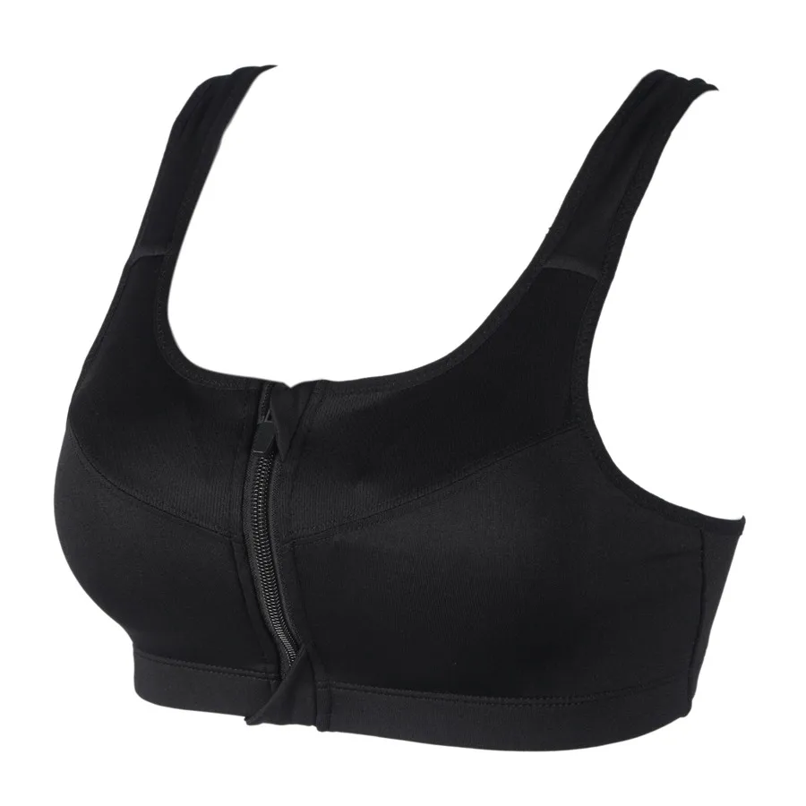 LELINTA Front Wirefree Zipper Sports yoga Bra No Rims Push Up Running Vest Seamless Deep V Workout Training Cloths | Спорт и