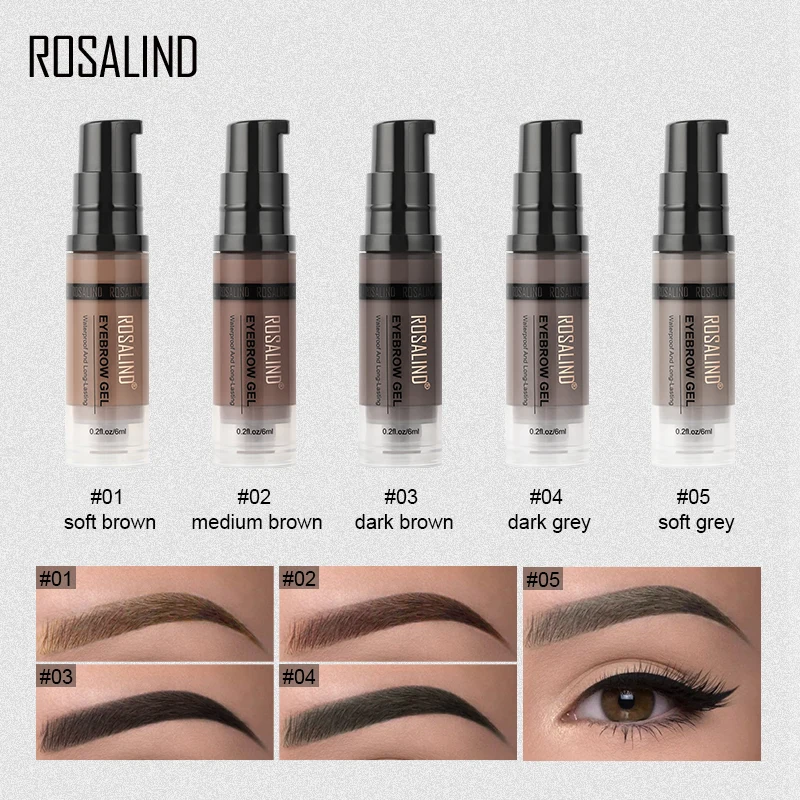 Гель карандаш для бровей ROSALIND набор прозрачная водостойкая косметика