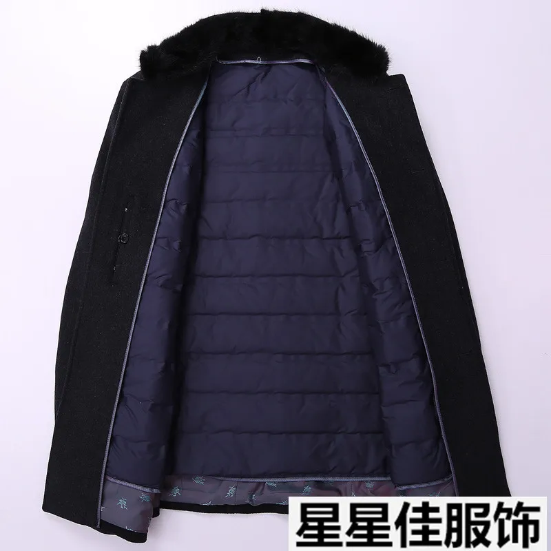 8XL 6XL 2 в 1, зимний мужской Повседневный шерстяной Тренч, Модный деловой длинный утепленный тонкий плащ, мужская куртка, Peacoat, брендовая одежда