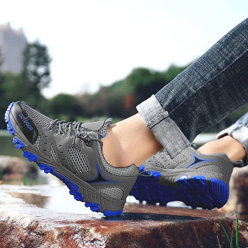 Мужские кроссовки с дышащей сеткой для прогулок и пеших Марка vesonal Новинка осени