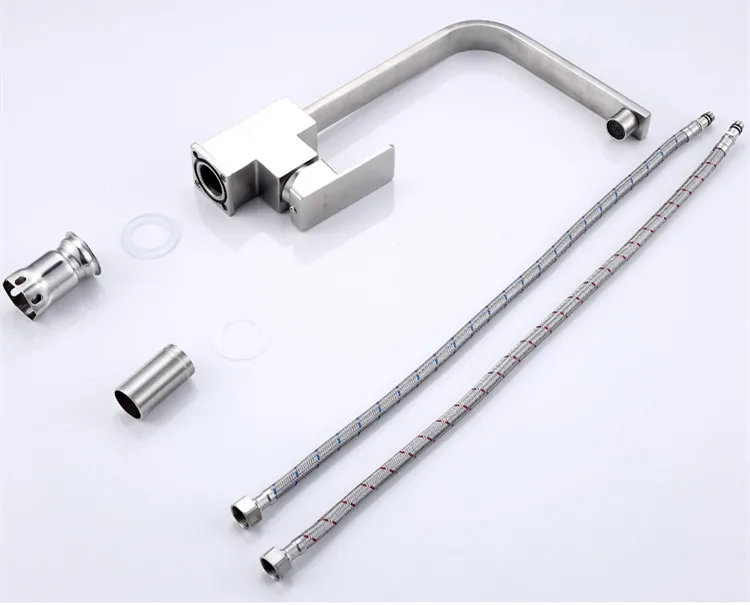 Бесплатная доставка кухонный смеситель с одной ручкой бортиком SUS304 кухонная