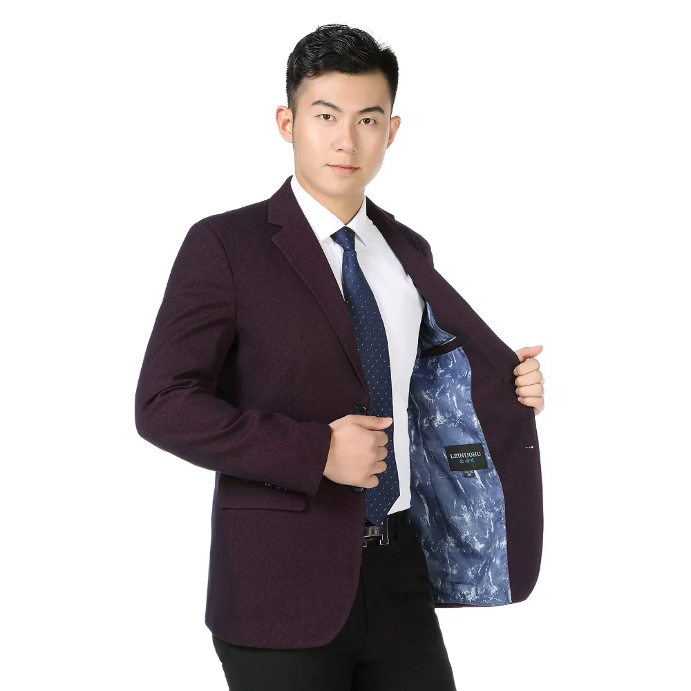Spring Autumn Man Smart Casual Blazers Red Blue Plain Colour Jackets Suits Men Slim Fit Blazer Male Elegant Outfit Costume Homm | Мужская