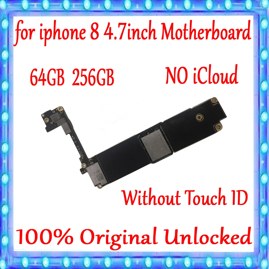 Для iPhone 8 4 7 дюймовая материнская плата с сенсорным ID/без сенсорного ID 100%