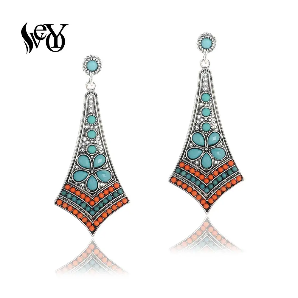 Винтажные богемные этнические висячие серьги VEYO для женщин Акриловые Модные