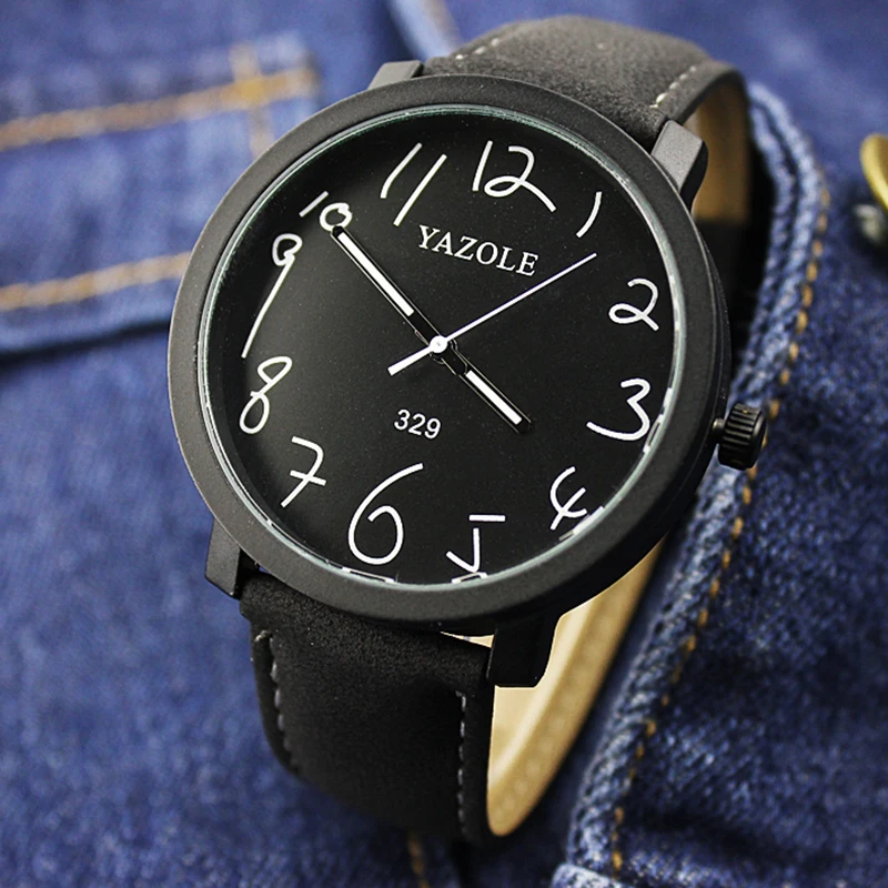 

Top Brand Yazole Luxury Men's Watch Fashion Quartz Leather Watch Business Sports Watches Relogio Masculino Erkek Kol Saati 2019