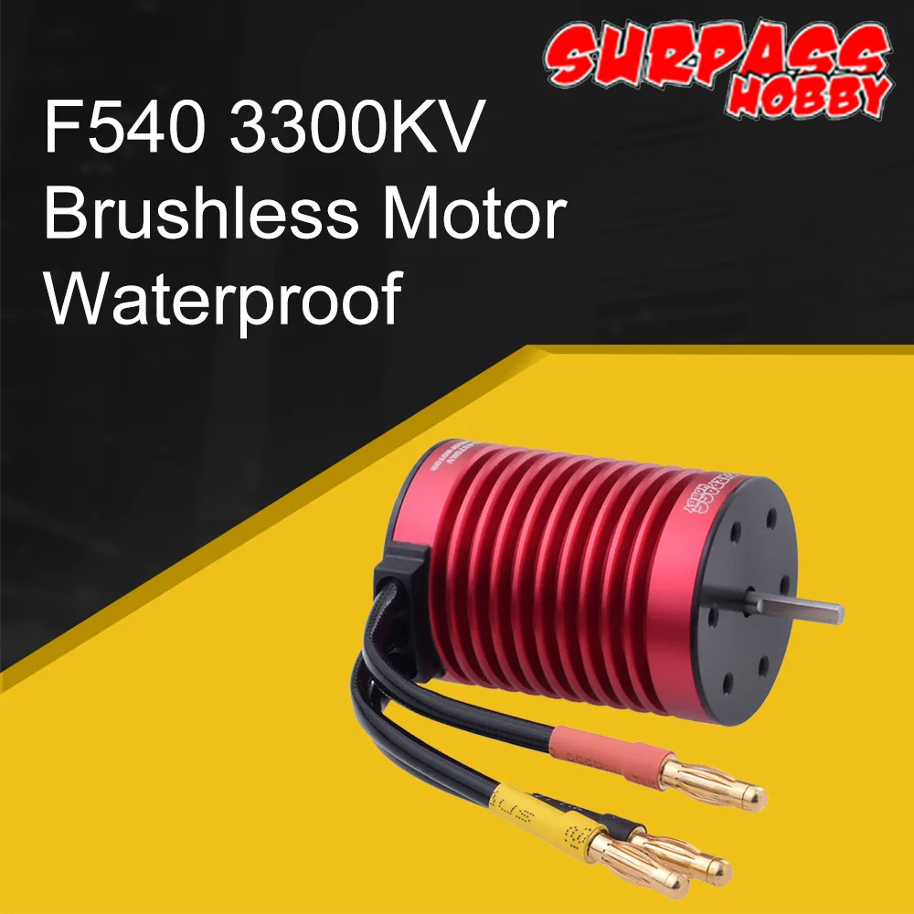 Motor sin escobillas SURPASSHOBBY F540 3300KV 3930KV 2S, impermeable, sin sensor, para 1:10 RC, coche de carreras deportivo plano-0