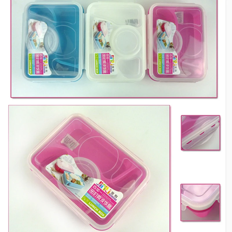 1 шт. пластиковый Ланч бокс с 4 отделениями|bowl red|bowl orangebox joint |