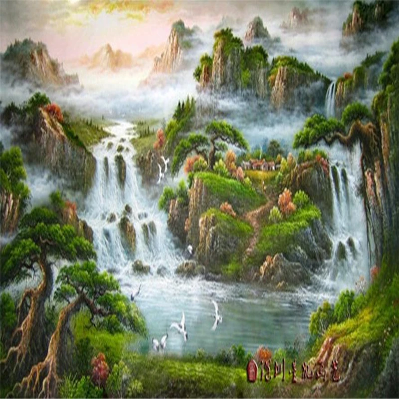 Обои по индивидуальному заказу от производителя большие модные обои фрески ТВ