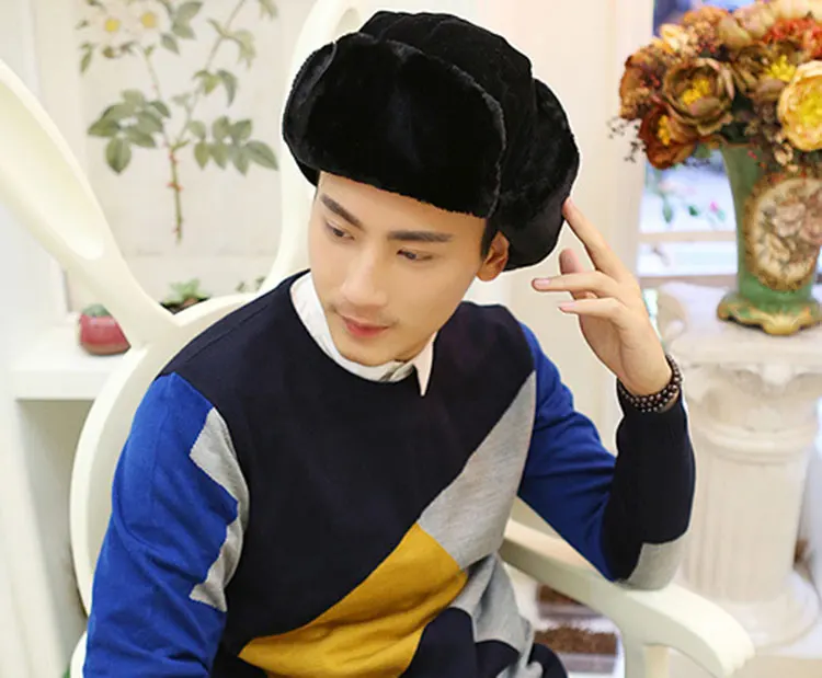 Модные мужские зимние шапки для мужчин шапка-бомбер камуфляжная кепка теплая