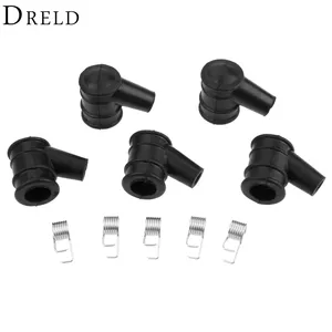 DRELD 5 комплектов крышка катушки зажигания и пружина 2-тактный Запчасти для садовых инструментов для 4500 5200 5800 бензопилы запасные части