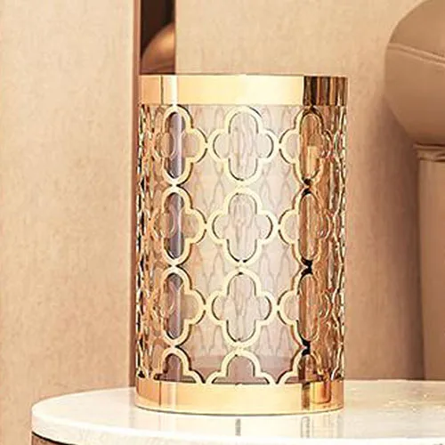 26CM Floor Vases L Настольные вазы в европейском стиле, ваза для цветов, геометрическая форма, металлический золотой полый держатель для цветов клевера для дома/свадебного украшения, подарки G068 - Цвет: 26CM Floor Vases L