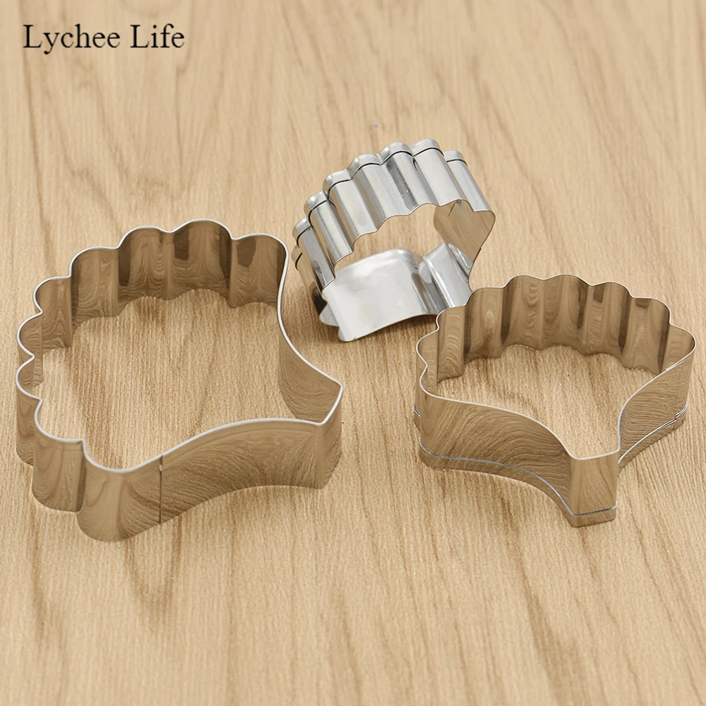 Lychee Life 3 шт./компл. формы лепестков цветов из нержавеющей стали дизайнерские DIY