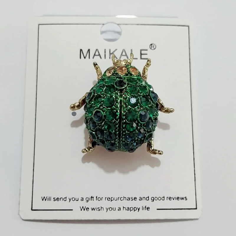 MAIKALE Кристалл насекомое Божья коровка брошь булавки броши с насекомыми для женщин детская одежда шаль-рубашка сумка Аксессуары Шарм Брошь подарки
