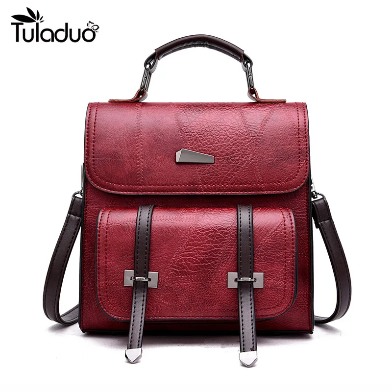 

Designer Fashion High Quality Women Backpack Pu Leather Backpacks For Teenage Girls Female School Multi-function Shoulder Bag