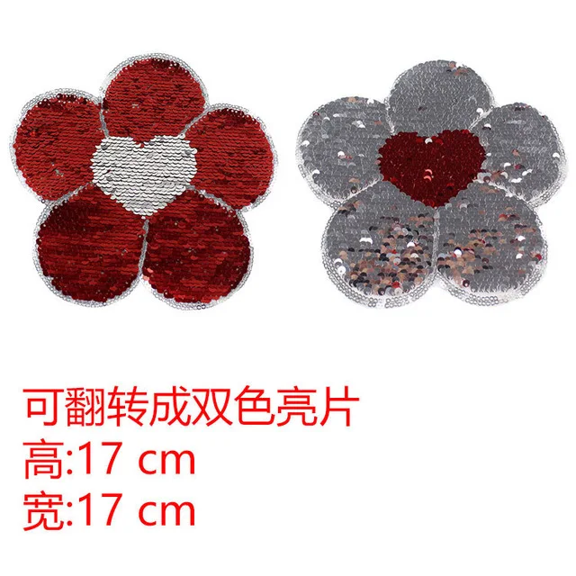 2018 цветы Реверсивные изменить цвет блёстки пришить патчи для одежды DIY патч
