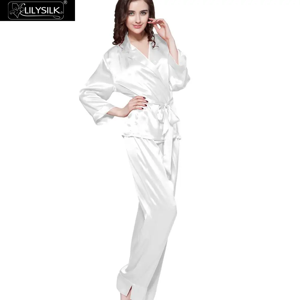 LilySilk Пижама женская костюм комплект белье домашняя одежда для женщин 22 Momme шелк с