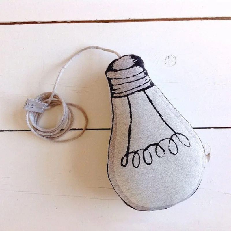 Горячая Распродажа плюшевая Милая лампочка Подушка светится в темноте каваи