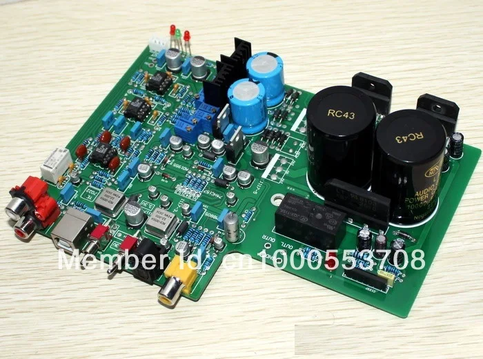 DAC1955 AD1955 + WM8805 PCM2706 AD827 LM3886TF усилитель оптического волокна Coxial USB декодирующий |