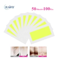100pcs50sheets summer new hot sale professional hair removal paper double sided cold wax strips paper for leg body skin care