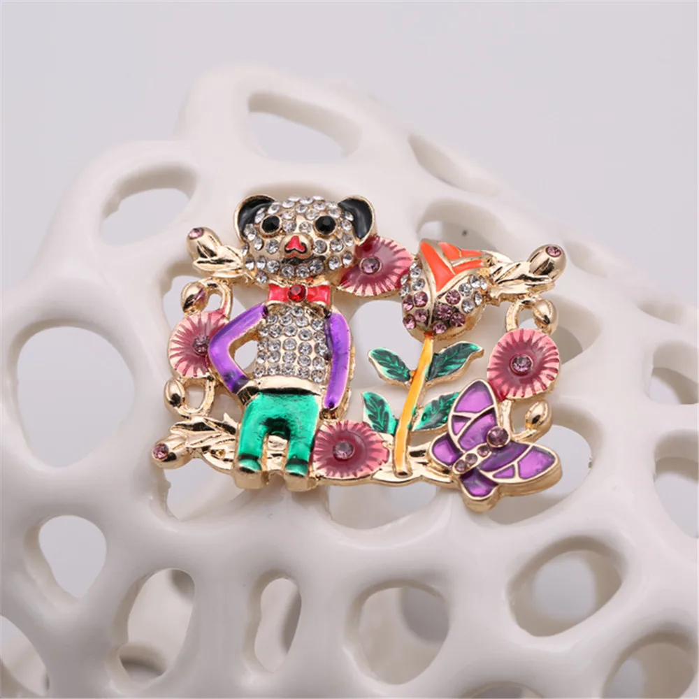 ENZE Fashion jewelryNew fashion Женская Брошь с эмалью в виде капель медведя|fashion set|set fashiondrop set |
