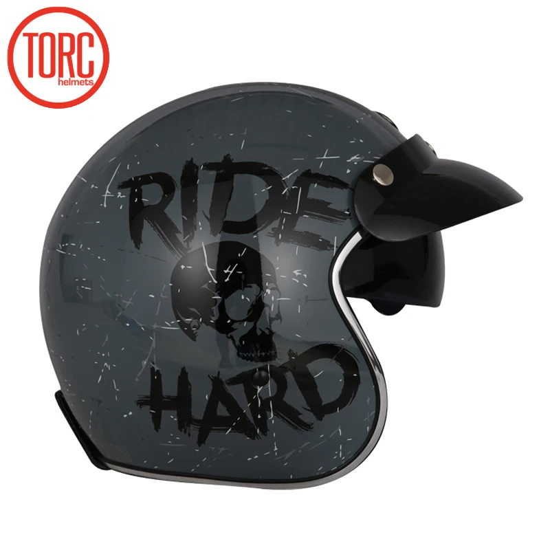 Новое поступление Torc 3/4 с открытым лицом винтажный шлем scotter jet moto rcycle Ретро шлемы